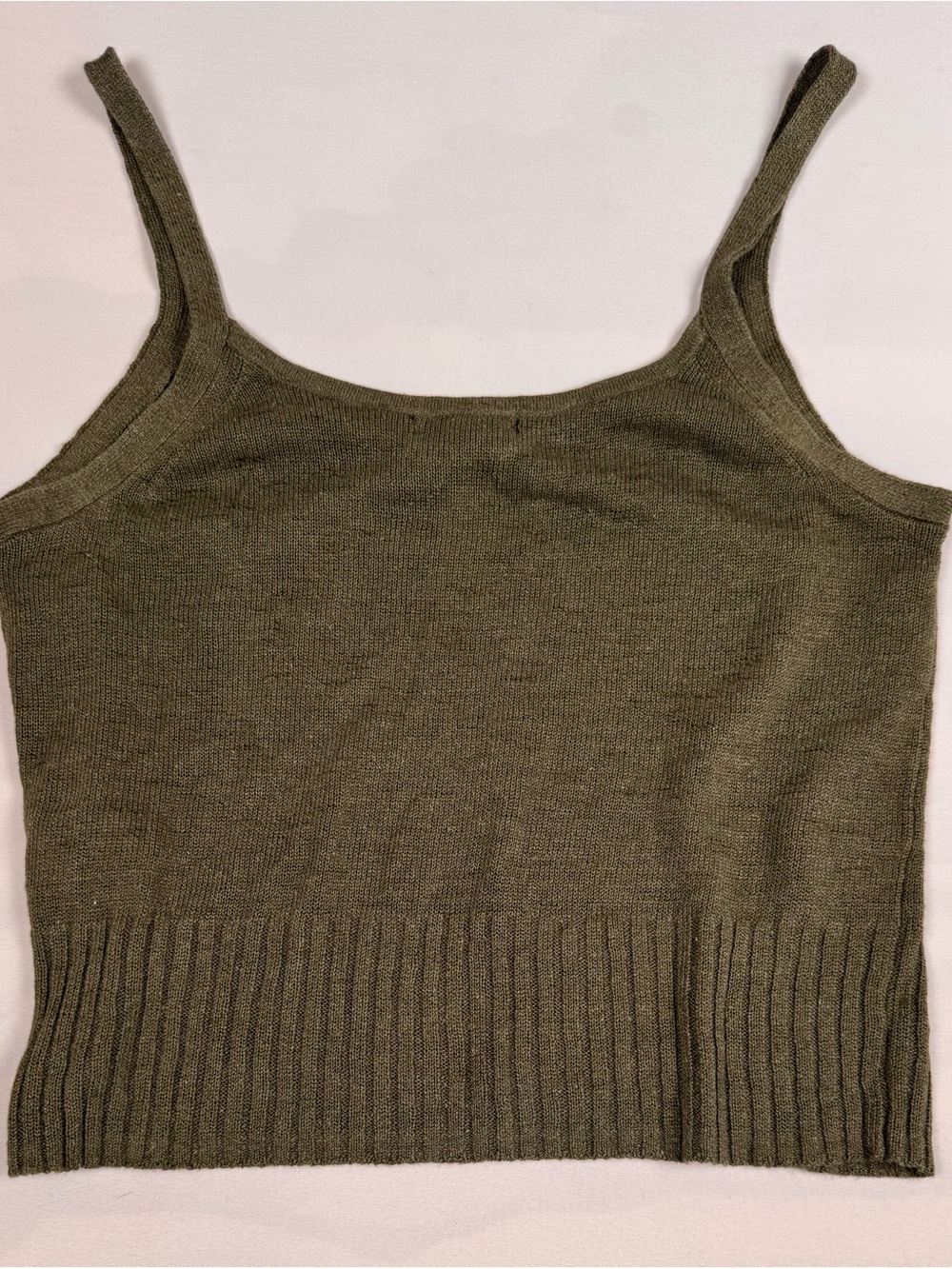 NWT Banana Republic V-Neck Sweater Tank Olive Green Women’s L - Picture 5 of 7